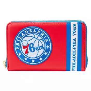 Кошелек Loungefly Philadelphia 76ers с нашивками на молнии