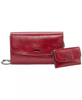 Кошелек Lumen на цепочке DKNY, красный