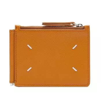Кошелек Maison Margiela Grain Leather Money Clip, оранжевый