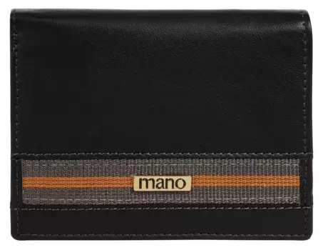 Кошелек MANO, натуральная кожа, черный