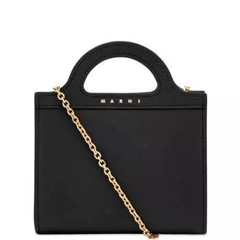 Кошелек Marni Billfold с цепочкой, черный