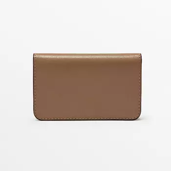 Кошелек Massimo Dutti Leather, светло-коричневый