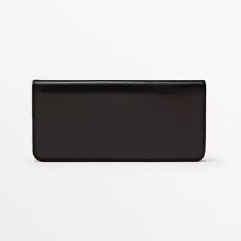 Кошелек Massimo Dutti Nappa Leather Long, черный