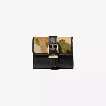 Кошелек Michael Kors Colby Small Camouflage Print Calf Hair Tri-Fold, мультиколор