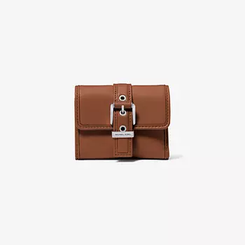 Кошелек Michael Kors Colby Small Leather Tri-Fold, коричневый