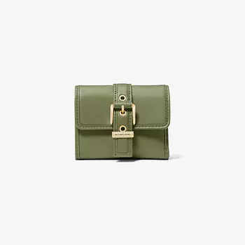 Кошелек Michael Kors Colby Small Leather Tri-Fold, оливковый