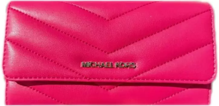 Кошелек Michael Kors для женщин Jet Set Travel Collection Женский кошелек тройного сложения (розовый электрик)