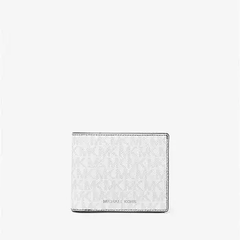 Кошелек Michael Kors Harrison Logo Billfold With Passcase, белый
