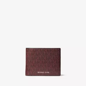 Кошелек Michael Kors Harrison Logo Billfold With Passcase, красный