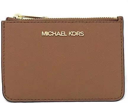 Кошелек Michael Kors Jet Set Travel Small Top Zip Coin With ID Holder, коричневый