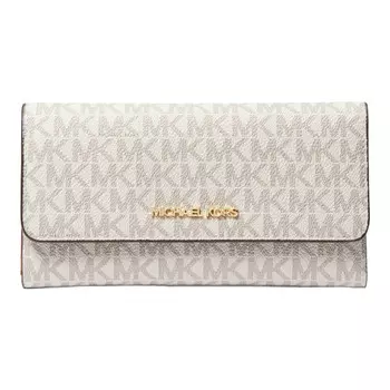 Кошелек Michael Michael Kors Jet Set Large Logo Trifold, белый