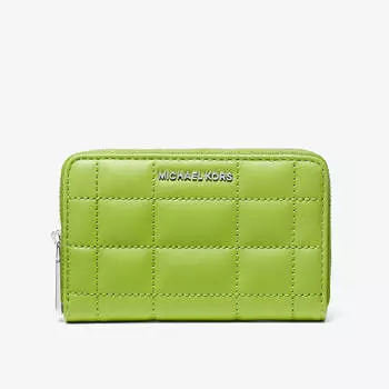 Кошелек Michael Michael Kors Small Quilted Leather, зеленый