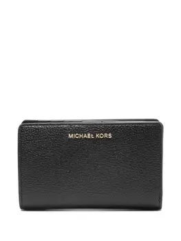Кошелек Michael Michael Kors среднего размера из шагреневой кожи, черный