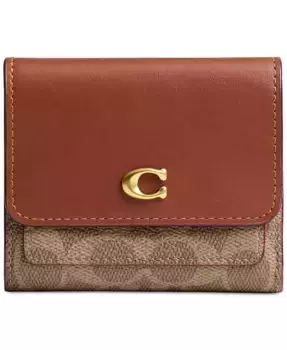 Кошелек Mila Small Flap из фирменного полотна COACH, мультиколор