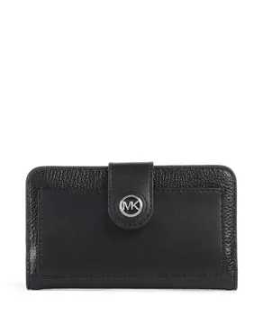 Кошелек Mk с подвесками из зернистой яловой кожи Michael Kors, черный
