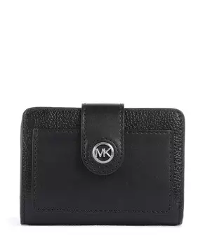 Кошелек Mk с подвесками из зернистой яловой кожи Michael Kors, черный
