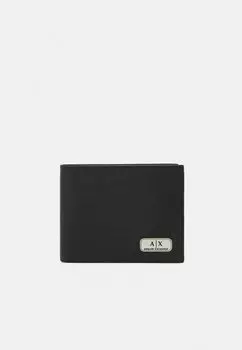 Кошелек МОНЕТЫ КРЕДИТНОЙ КАРТЫ MANS TRIFOLD Armani Exchange, черный/черный