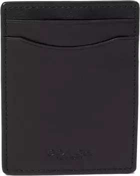 Кошелек Money Clip Card Case in Sport Calf COACH, черный