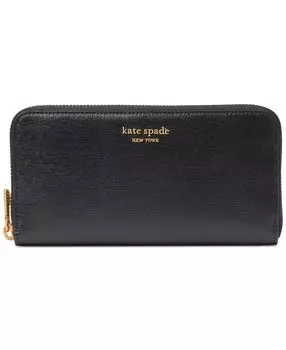Кошелек Morgan из сафьяновой кожи на молнии kate spade new york, черный