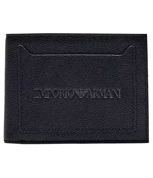Кошелек мужской Emporio Armani кожаный, черный