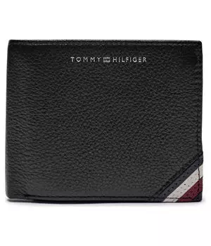 Кошелек мужской Tommy Hilfiger с логотипом, черный