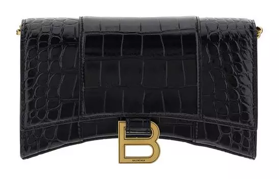 Кошелек на цепочке с тисненым логотипом Balenciaga