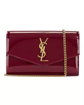Кошелек на цепочке Saint Laurent, цвет Red Grenat