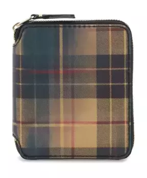Кошелек на двояковыпуклой молнии в клетку тартан Comme Des Garons, мультиколор