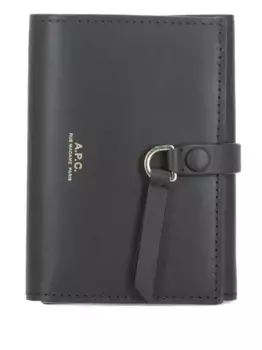 Кошелек на кнопке A.P.C., черный