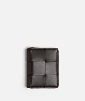 Кошелек на молнии Bottega Veneta, карамельный