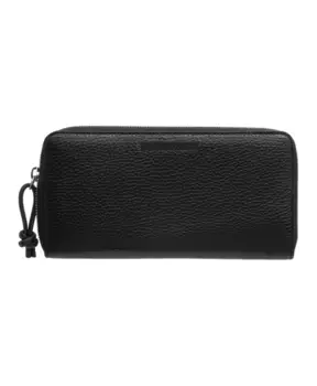 Кошелек на молнии и логотипом Emporio Armani, черный