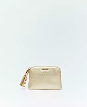 Кошелек на молнии из рафии Sfera, цвет Oro