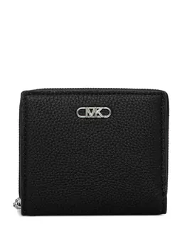 Кошелек на молнии из шагреневой кожи Michael Michael Kors, черный