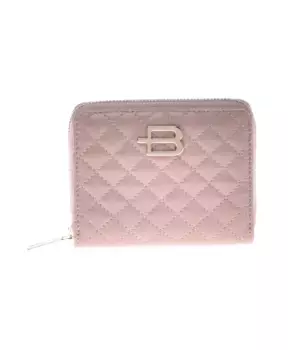 Кошелек на молнии из стеганой кожи телесного цвета Baldinini, бежевый