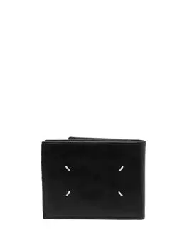 Кошелек на молнии с декоративной строчкой Maison Margiela, черный