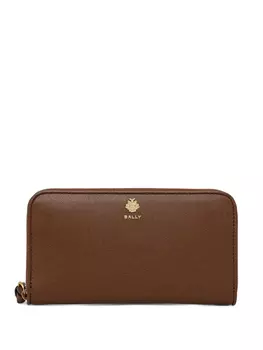 Кошелек на молнии с логотипом Bally, коричневый