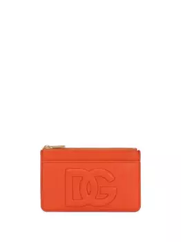 Кошелек на молнии с логотипом DG DOLCE & GABBANA, оранжевый