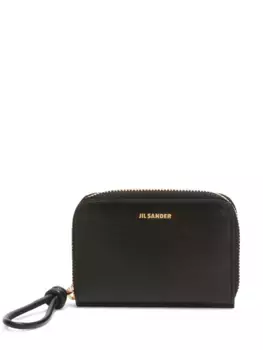 Кошелек на молнии с логотипом JIL SANDER, черный