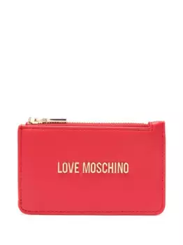 Кошелек на молнии с логотипом Love Moschino, красный