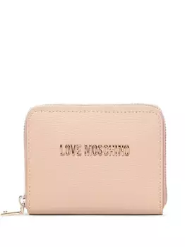Кошелек на молнии с логотипом Love Moschino, розовый