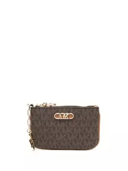 Кошелек на молнии с логотипом Michael Michael Kors, коричневый