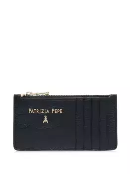 Кошелек на молнии с логотипом Patrizia Pepe, черный