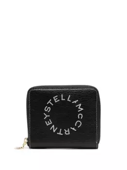 Кошелек на молнии с логотипом STELLA MCCARTNEY, черный
