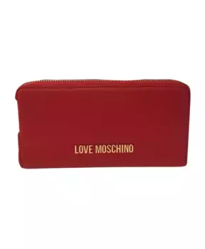 Кошелек на молнии с отделениями для монет и карт Love Moschino, красный