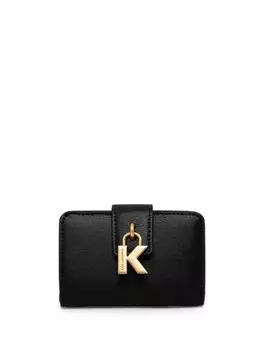 Кошелек на молнии с подвеской-логотипом Karl Lagerfeld, черный