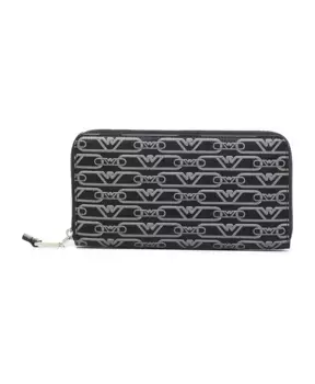 Кошелек на молнии с принтом Eagle, производство Италия. Emporio Armani, мультиколор