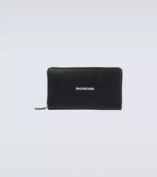Кошелек наличными из кожи Balenciaga, черный