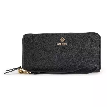 Кошелек Nine West Lockup на молнии с ремешком, черный