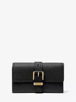Кошелек Nolita среднего размера из шагреневой кожи в три сложения Michael Kors, черный