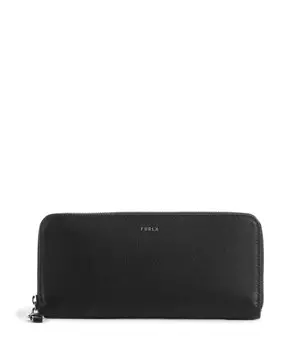 Кошелек nuvola l из мелкозернистой яловой кожи. Furla, черный